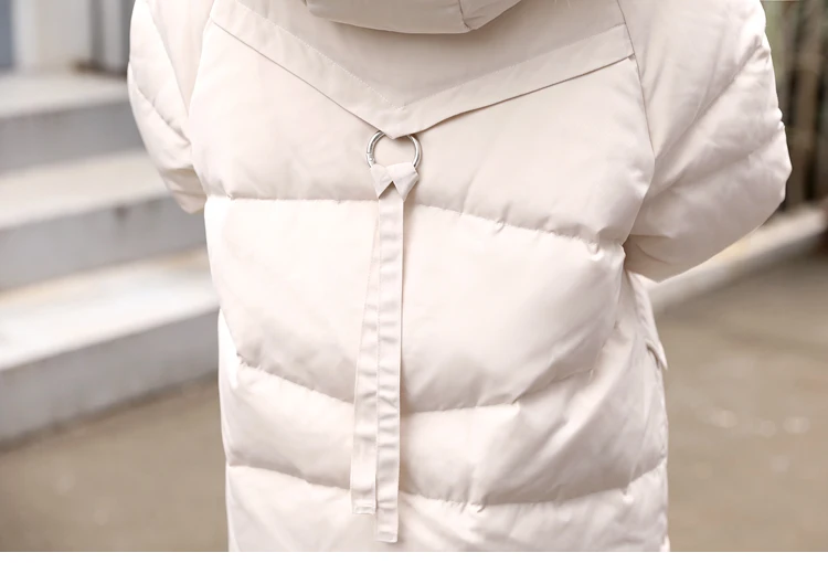 Winter Trend Simple Cool Long Sleeve Mid-length Solid Color down Jacket Qyj9091