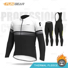 Cycling Clothing Men Winter Road Bike Thermal Fleece Long Sleeve Jersey Suit MTB Warm Unifrom Cycle Wear Ropa Ciclismo Pants Set