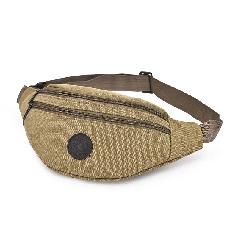 

Canvas Waist Pack Men's Women's New Style Cross-body Outdoor Mobile Phone Large-Volume Business bao shou Wallet duo gong neng Ca