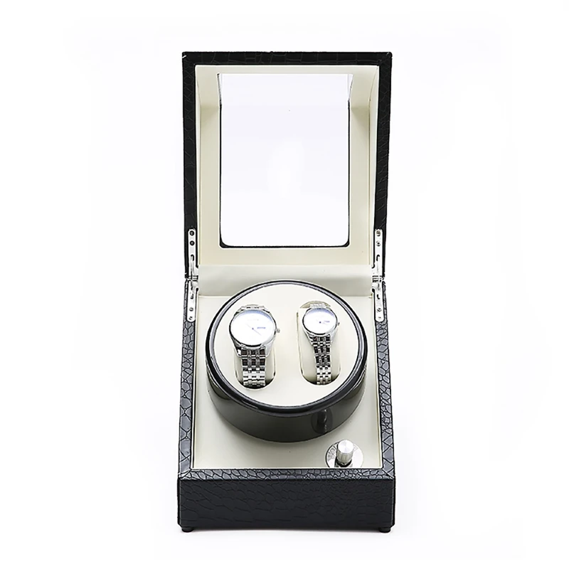 

Watch Winder Box Double Watches Adjustable Pillow Wooden Mechanical Watches Holder Storage Container Organizer Case Gift