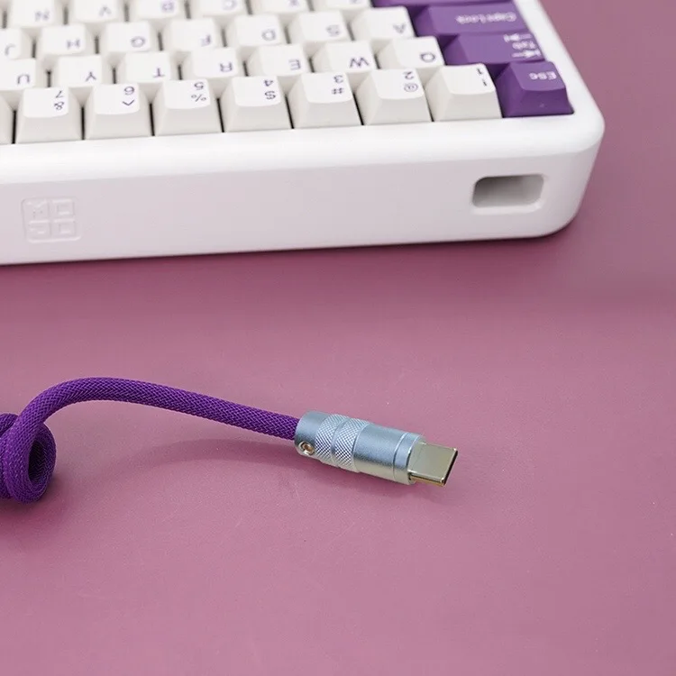 Gold-Plated Type-C Metal Connector Shell for Android Charging Adapter - Silver & Black Metal Plug for DIY Keyboard Cable Description Image.This Product Can Be Found With The Tag Names Computer Cables Connecting, Computer Peripherals, Connetor shell, PC Hardware Cables Adapters