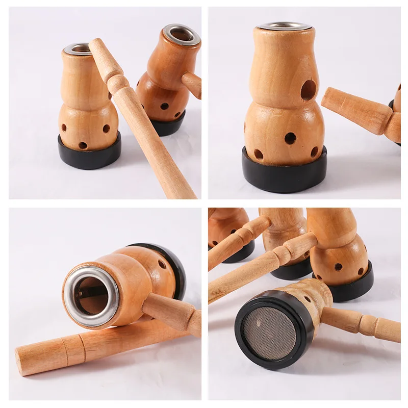 Wooden Gourd Moxibustion Box Durable Utility Effective Moxa StickChinese Traditional Massage Health Care