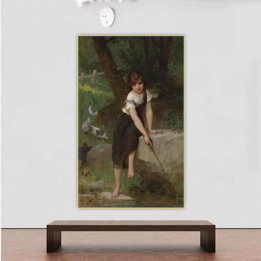 Citon Emile Munier 》 гусиная девушка 1893 картина маслом на холсте воспоминания детства