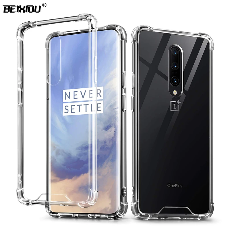 

Luxury Shockproof Silicone Phone Case For OnePlus 7 Pro 1+7 Pro Case Transparent Protection Back Cover for OnePlus 7 Pro