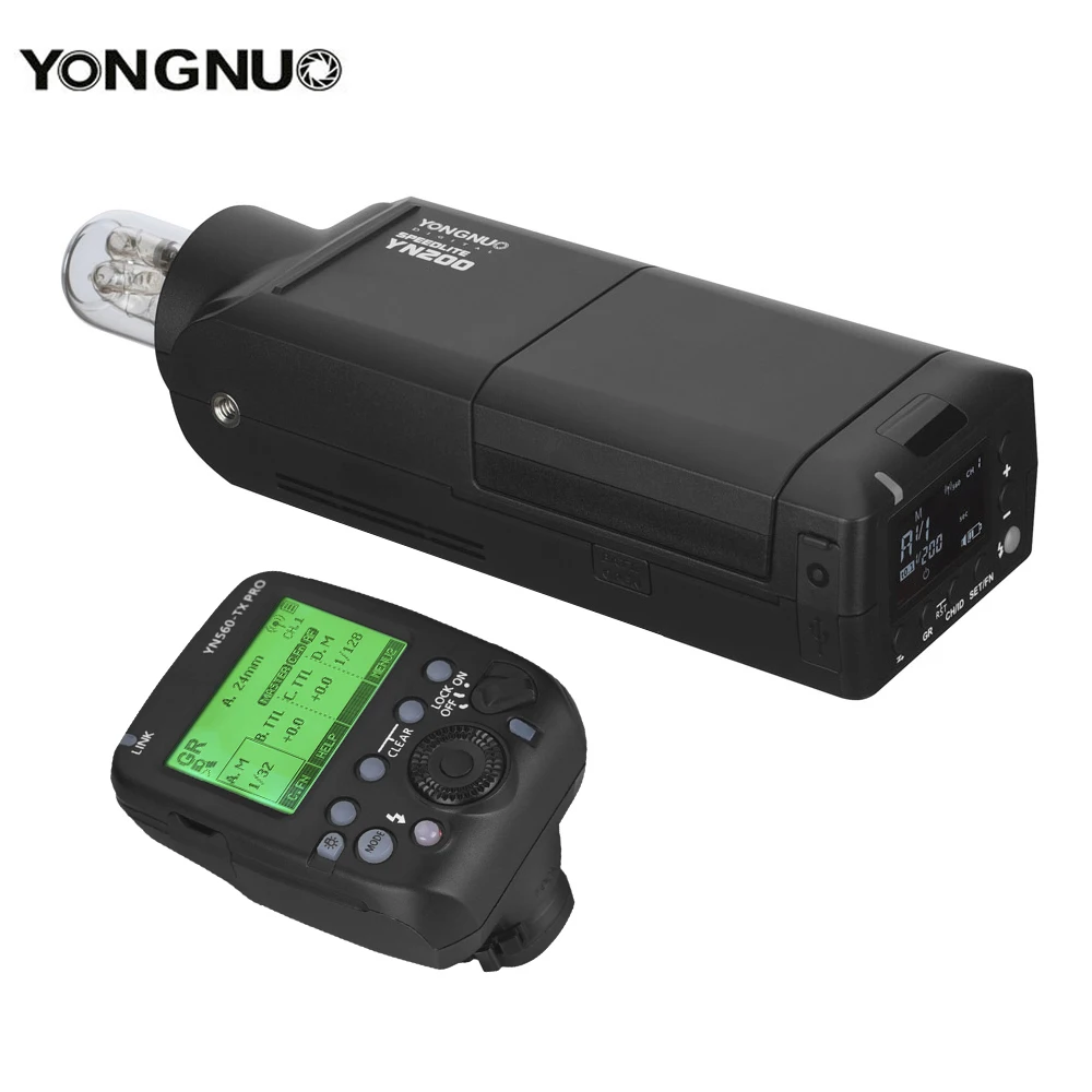 YN200 YONGNUO Вспышка TTL HSS 2 4G 200 Вт аккумулятор с USB Type C совместимый фонарь