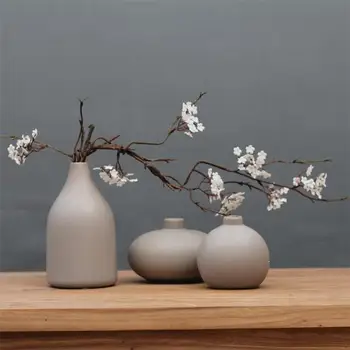 

Ceramic White Simple Modern Dry Flower Decoration Fashion Chinese Vase Gifts Living Room Antique Ornament Home Decoration FF80O