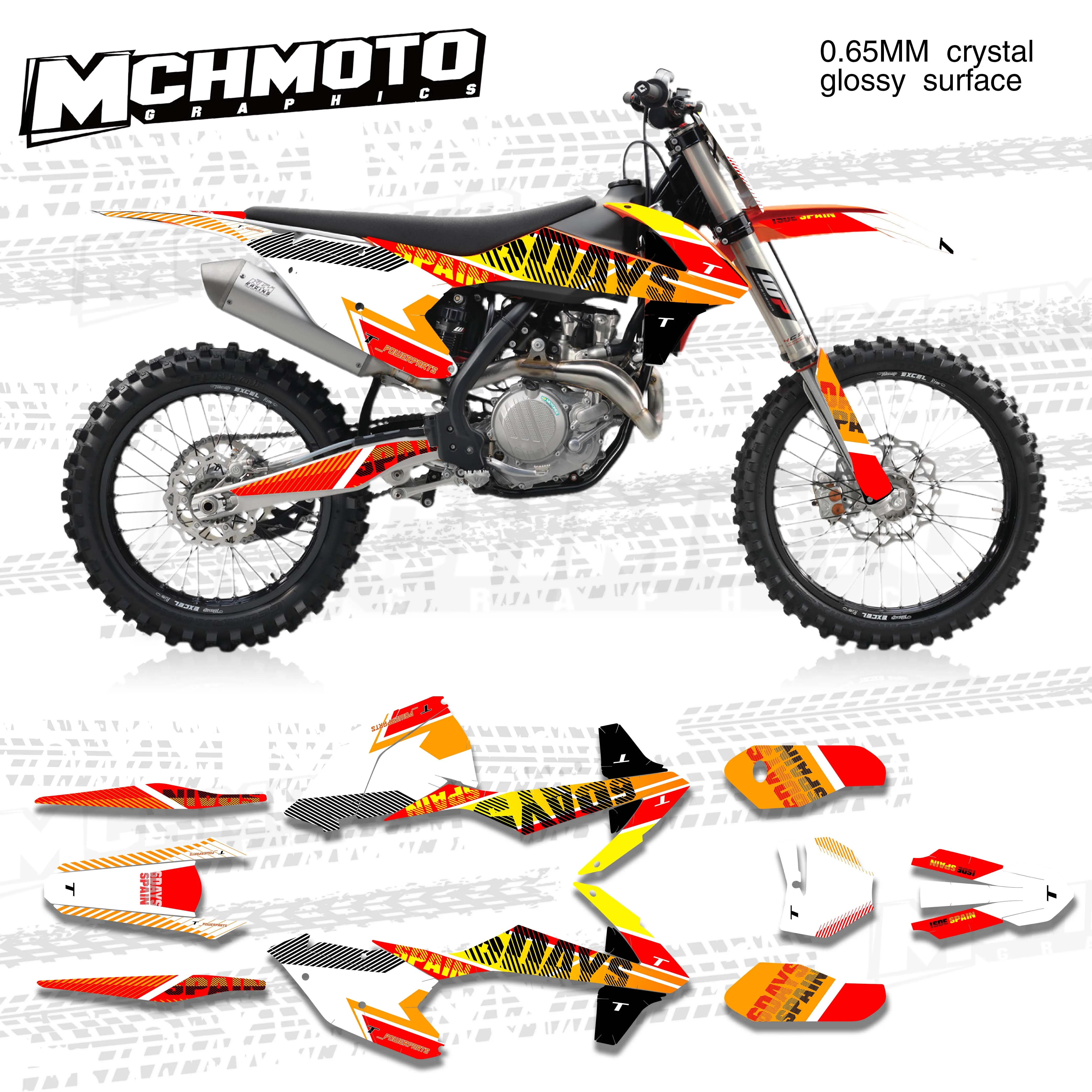 MCHMFG для KTM 125 250 300 350 450 SX SXF 2016 2017 EXC EXCF XCW 2018 графическая Фотографическая деталь в