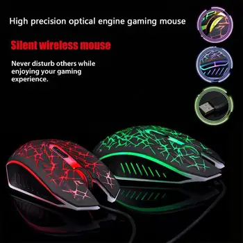 

2.4GHz wireless Silent Rechargeable Mouse LED Backlit Computer PC USB Laptop Mouses Gaming Optical Gamer Mouse 2400DPI V3C5