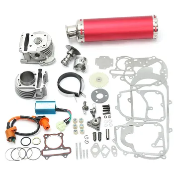 

100cc 50mm Big Bore Kit Cylinder Piston Ring Power Pack Exhaust for 139QMB 1P39QMB GY6 50cc 4 Stroke for Chinese Scooters