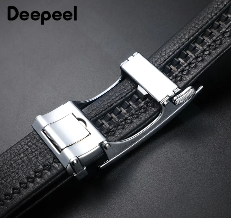 Deepeel 1 шт. 3,5 см* 115-125 см Мужской дизайнерский классический деловой первый слой кожаный ремень модный сплав Автоматическая пряжка ремень YB300