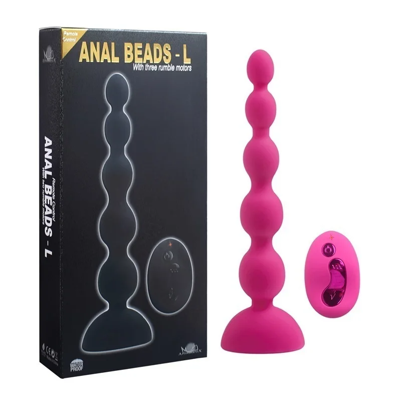 Vibrating Prostate Massager Anal Beads Butt Plug 10 Stimulation Patterns 3 Speeds for Wireless Remote Control Anal_voghion.com