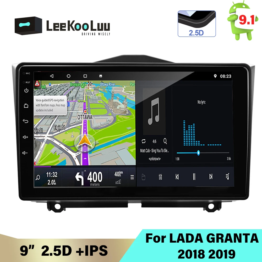 LeeKooLuu 2 Din Android 9,1 автомобильный Радио плеер 9 "2.5D IPS экран GPS навигация Мультимедиа для LADA Granta 2018 2019 автомобиль Srereo|Мультимедиаплеер для авто|   | АлиЭкспресс