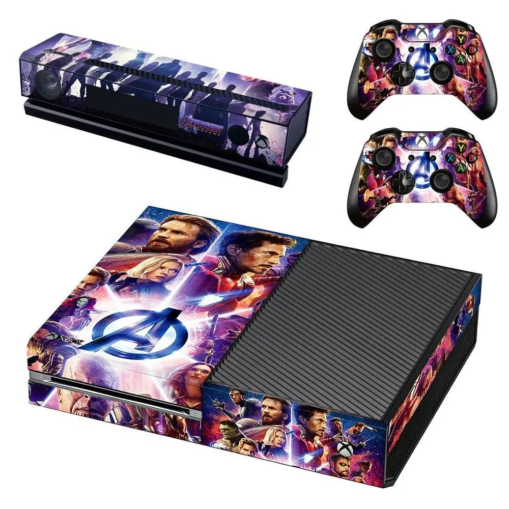 GSTM2641 Avengers Endgame Skin Sticker Decal Full Cover For Xbox One Console& Kinect& 2 Controllers For Xbox One Skins Stickers Vinyl - Цвет: GSTM2641