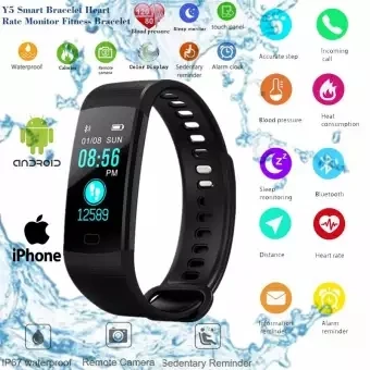 

RGLM Y5 Smart Watch Color Screen Sport Fitness Bracelet Blood Pressure Oxygen Activity Tracker For Men Women watches