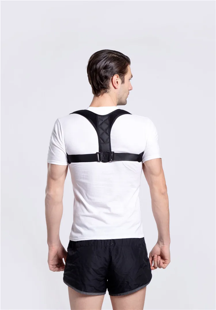 Men Back Support aligner clavicle spine back shoulder lumbar support belt posture correction to prevent strain back protector