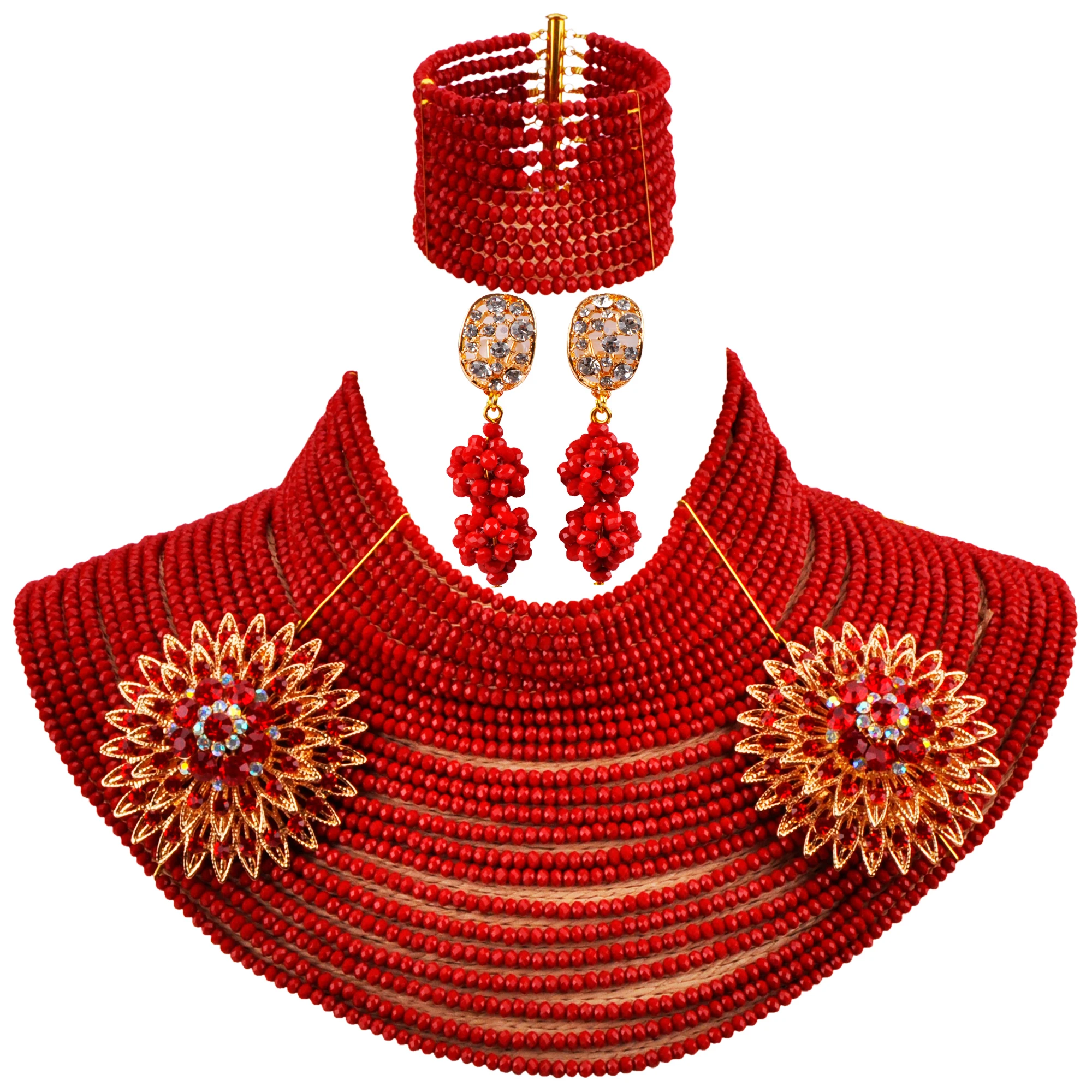 

Восхитительные непрозрачные красные африканские бусины, набор ювелирных изделий, 25 нитей, Африканские свадебные бусины, нигерийское ожерелье для женщин