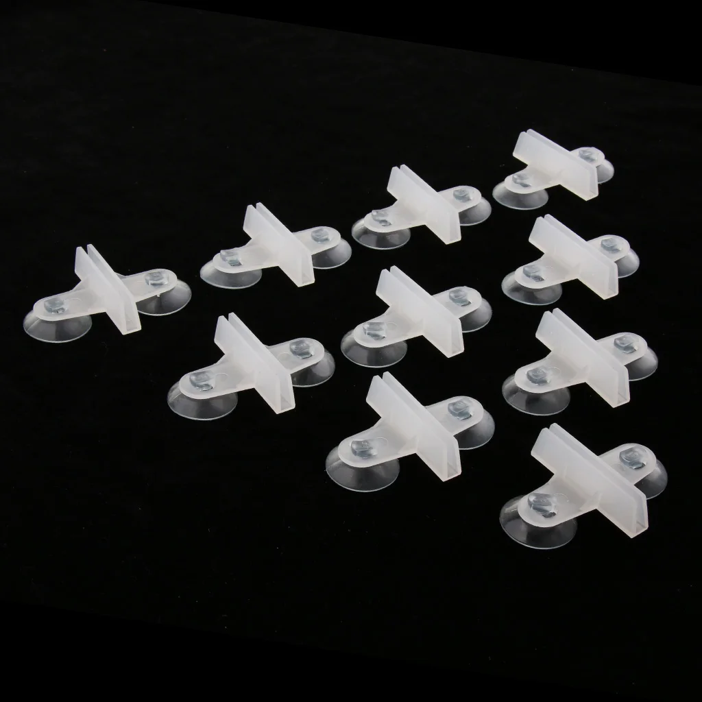 10Pcs Aquarium Aquatic Suckers Divider Holder for Fish Tank Breeding Separator