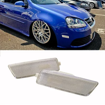 

2pcs Car Lights Front White Bumper Side Marker Light Lamp Fit For MK5 RABBIT GLI 2006-2009 Car Styling Accessories