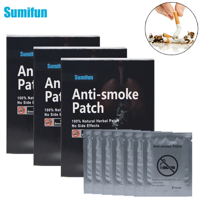 Sumifun 105 шт. (3 коробки) курить патч натуральный ингредиент анти дым наклейки Quit