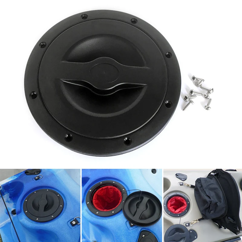 

Deck Plate Seal Cover Round Sealing Cover with Storage Bag for Boat Kayak Canoe BHD2