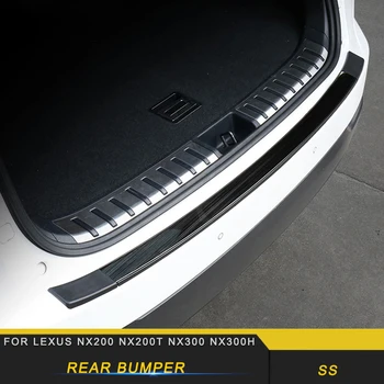 

For LEXUS NX200 NX200t NX300 NX300h Car Rear Trunk Bumper Fender Pad Protector Sill Frame Trim Chrome Accessories