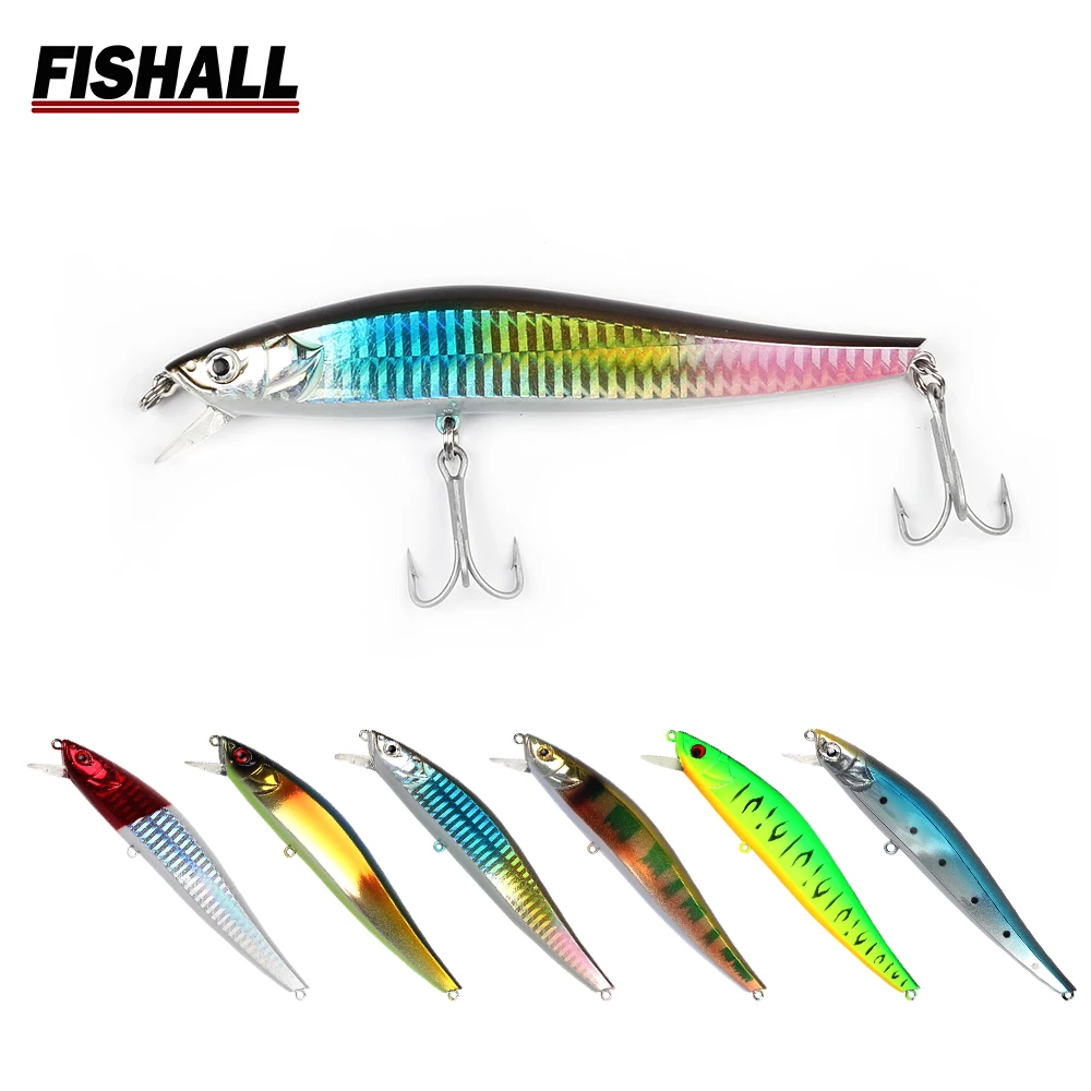 Rerange Minnow Isca 115mm 16g 130mm 27g Rattle Sound Longcast Fishing lure Bass Pike Trout Artifical Bait with Holographic