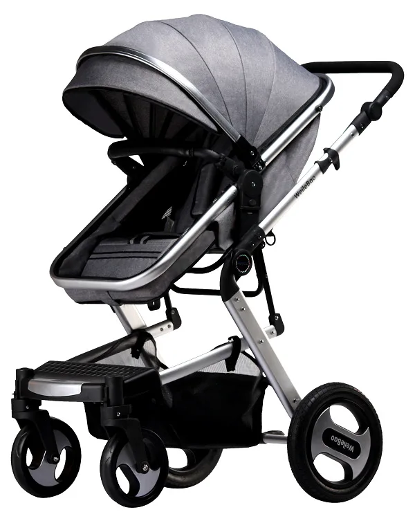 SilverGrey Складная детская коляска 3 в 1, детская коляска с машинкой, детская коляска для детей, горячая Распродажа, детская коляска для путешествий, детская коляска - Цвет: SilverGrey