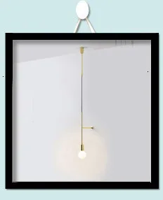 Рисунок настенный светильник современный гостиная ресторан спальня прикроватный прохода лестницы личность настенный светильник из кованого железа