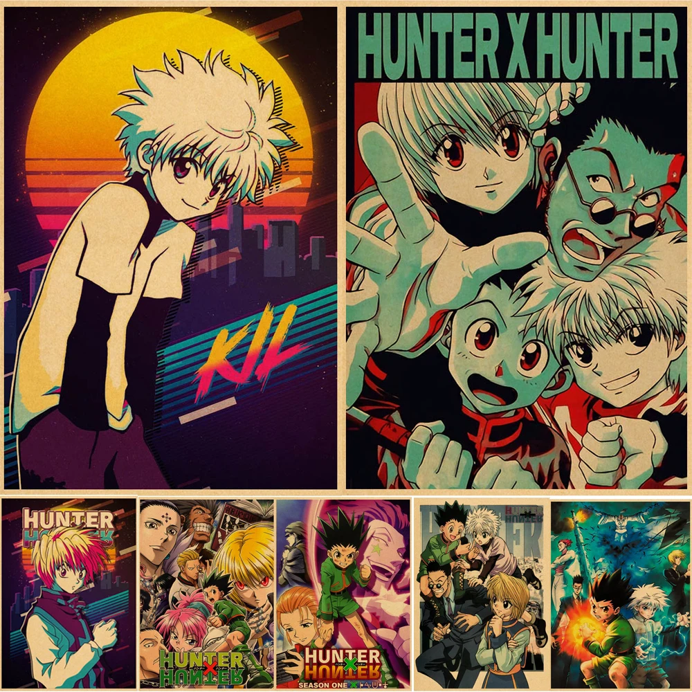 Постер Hunter X из японского аниме винтажный постер крафт-бумаги высококачественный
