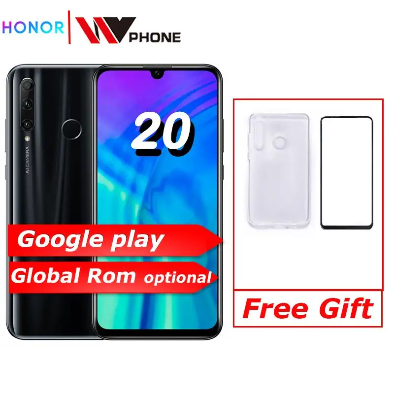 Скидка Оригинал honor 20i honor 20 lite honor 10i мобильный телефон 6,21 дюймов Android 9,0 FM разблокировка отпечаток лица смартфон