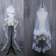 Свадебная вуаль цвета слоновой кости, белая вуаль, свадебные аксессуары, покрытие для лица, кружево