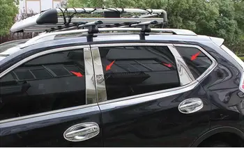 

8Pcs Stainless Steel Window Pillar Posts Trim For Nissan Rogue X-Trail 2014-2016