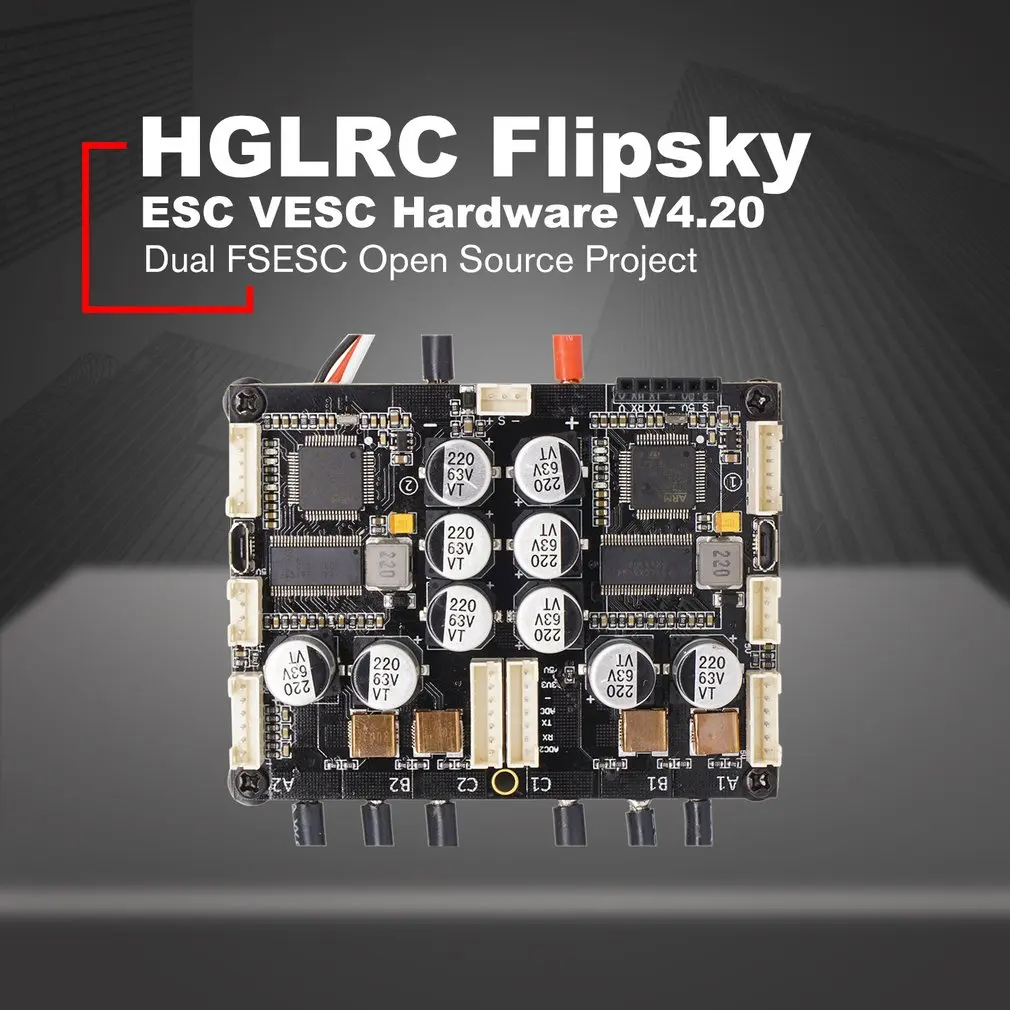 

HGLRC Flipsky 2.4GHz Radio Transmitter Remote Controller Remote Module VX1 with Receiver for DIY Electric Skateboard Remote