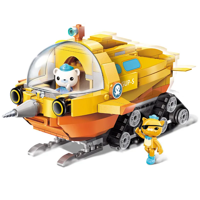 Octonauts Building Block Octo-Pod Octopod Playset & Barnacles kwazii peso Inkling 698pcs Educational octonauts Bricks Toys