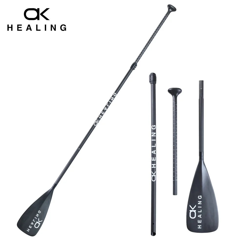3K Carbon Fiber Shaft SUP Paddle Board Accessories Inflatable Stand Up Paddle for Surfing Surfboard Kayak Three-section Oar