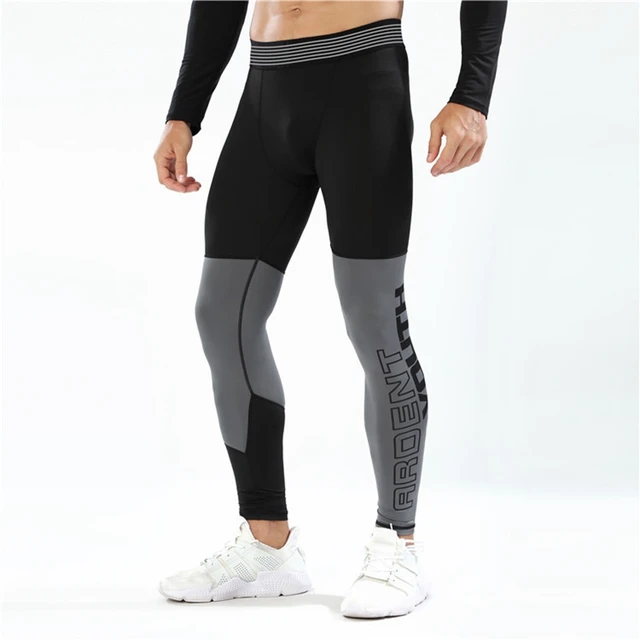 US $6.99 Compression Leggings Running Pants Men Bodybuilding Jogging Leggings Sports Male Gym Fitness Traini
