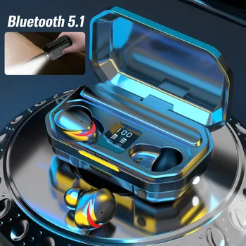 

TWS Wireless Earphones Bluetooth 5.1 IPX7 Waterproof Sports Headset Ear Buds LED Display Headsets with Power Bank