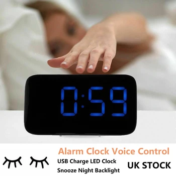 

Alarm Clock LED Digital Alarm Clock Backlight Display With Temperature Calendar Snooze Function Clocks For Home Office Travel