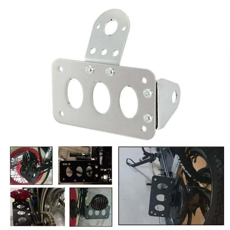 3/4 Inch Motorcycle Side Mount License Plate Bracket for Chopper Bobber 3/4 Inch Motorcycle Side Mount License Plate Bracket for Chopper Bobber