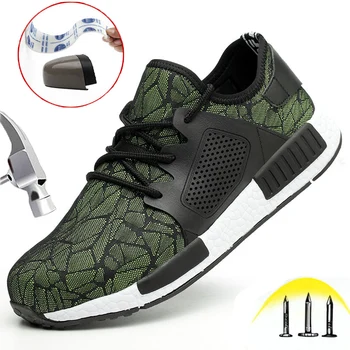 

Steel Toe Work Safety Shoes Mens Womens Soft Puncture Proof Lightweight Sport Non-Slip Casual Breathable Protection Footwear