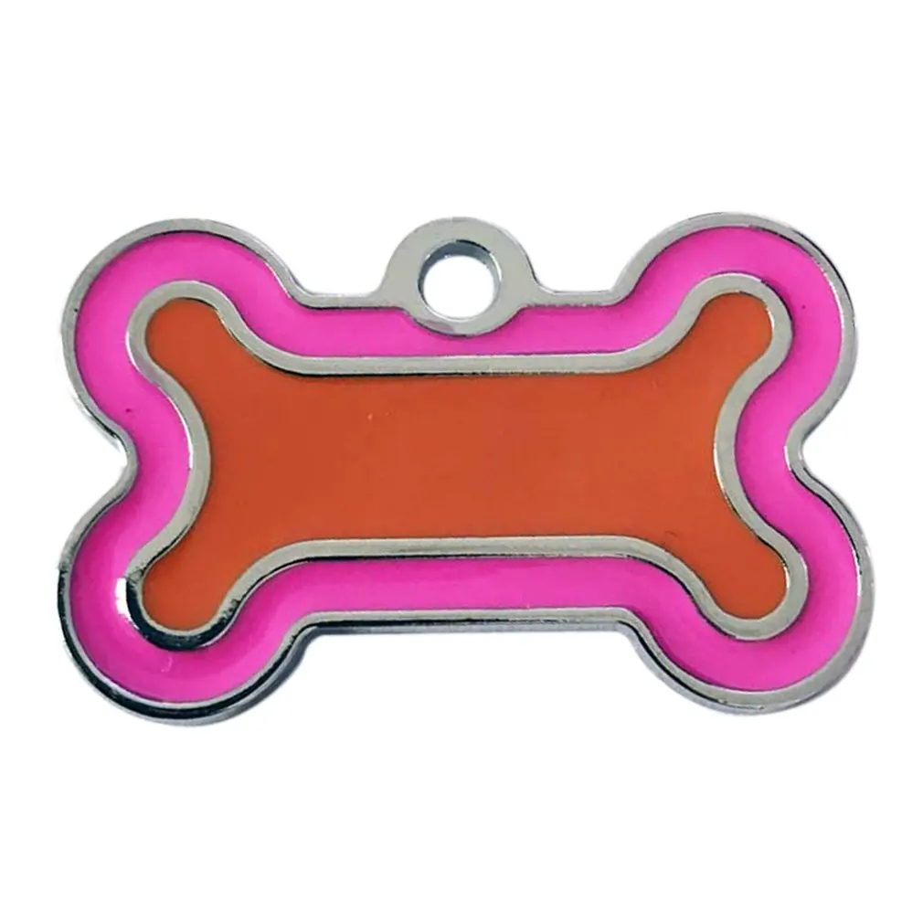 

40mm Zinc Alloy Bone Shape Pet ID Tag Identification Personalized Pet Accessories Dog Cat ID Tag Collar Pendant
