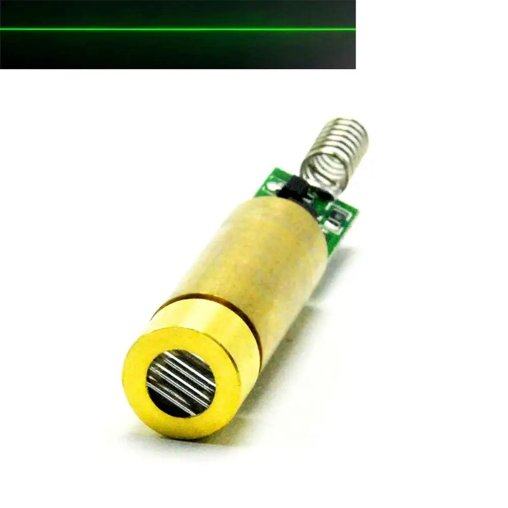 

532nm 5mW Line INDUSTRIAL/LAB 3VDC Green Laser Diode Module w/ Driver Board