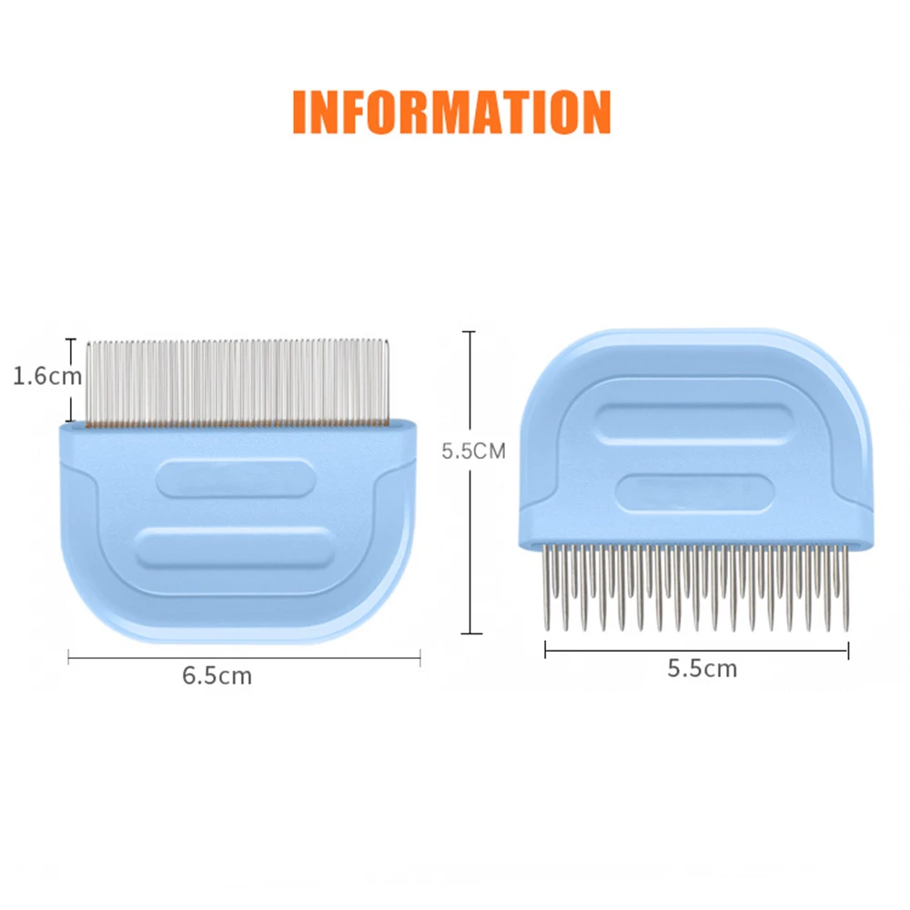 Cat Grooming Comb Cat Flea Removal Stainless Steel Pin Grooming Comb Brush For Long And Short Hair Gilling Brush Slicker Combs (7)