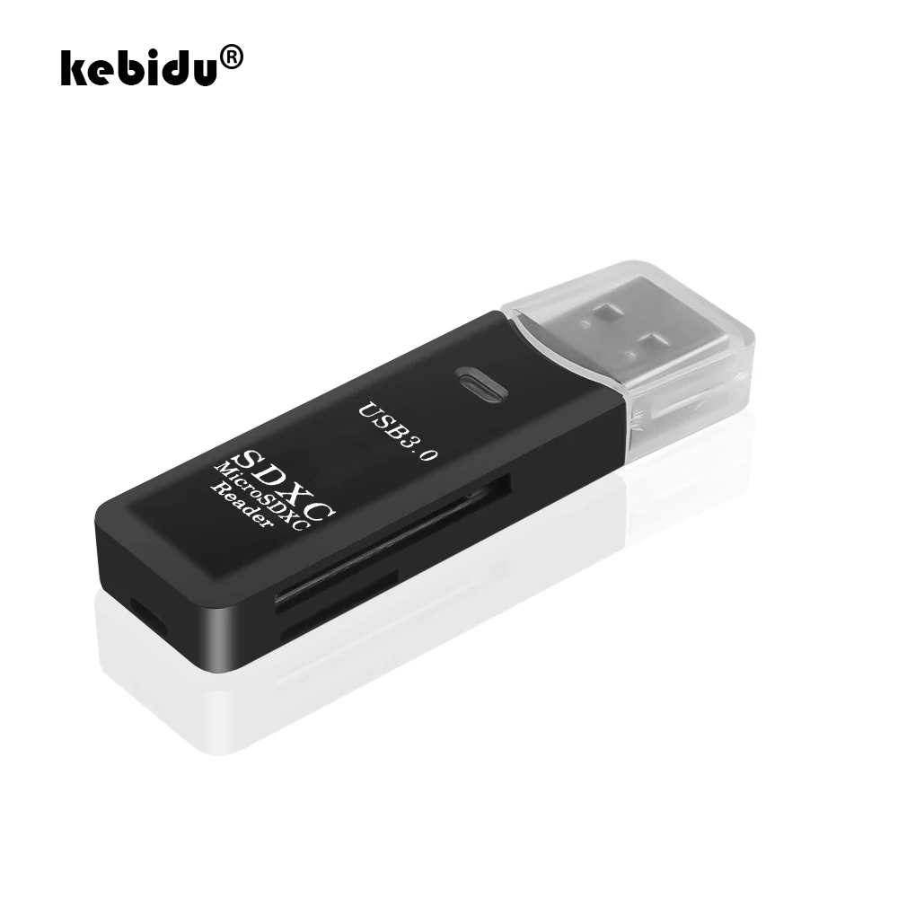 Kebidu новейший 2 в 1 USB 3 0 для SDHC SDXC Micro SD кардридер SD/MicroSD/TF Trans flash карта USB3.0 адаптер