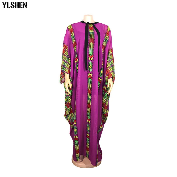 African Dresses For Women Clothes Dashiki Pearl Chiffon Africa Clothing 2019 High Quality Boubou Robe Africaine Party Long Dress 08