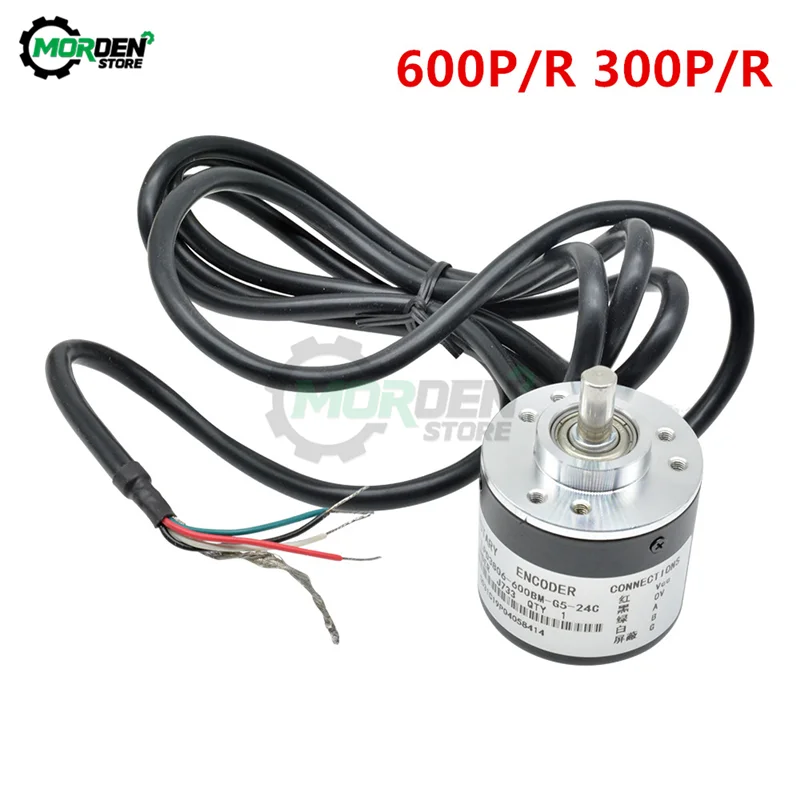 5-24V 600P/R 300P/R инкрементный оптический поворотный кодер AB двухфазный 6 мм вал 360R 600R