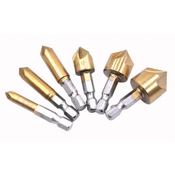 

Hole Chamfer Cutter Center punch Tools Gold High speed steel Woodworking