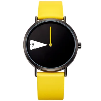 

Fashion Creative Dial Rotating Quartz Watch A Pointer Simple Belt Female Watch