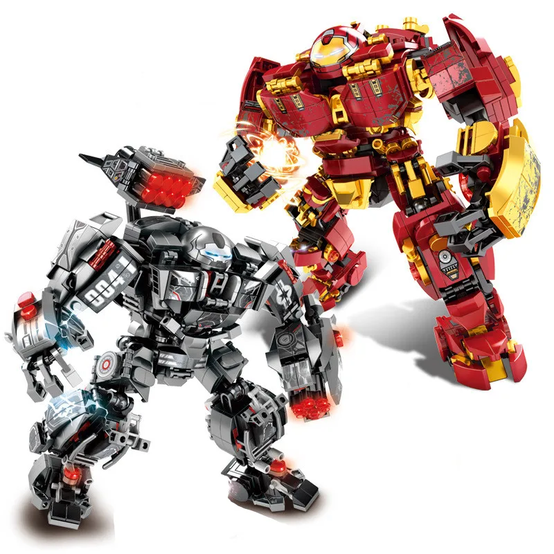 

2019 Marvel Avengers Endgame Super Heroes Iron Man Armor Hulkbuster Mech Building Blocks Bricks Education Toys For Children