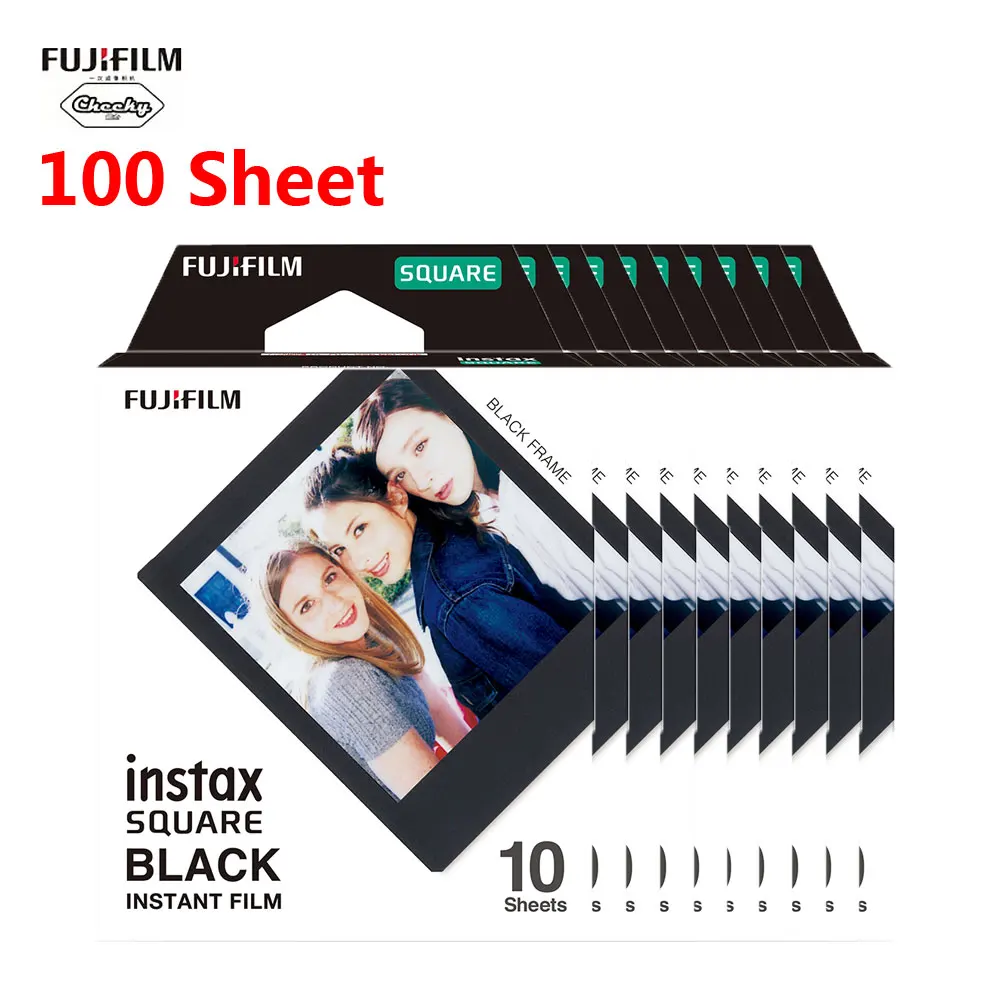 Пленка Fujifilm Instax Mini 10 20 40 60 100 мини черная мгновенная пленка для камеры SQUARE SQ20 SQ10 SQ6